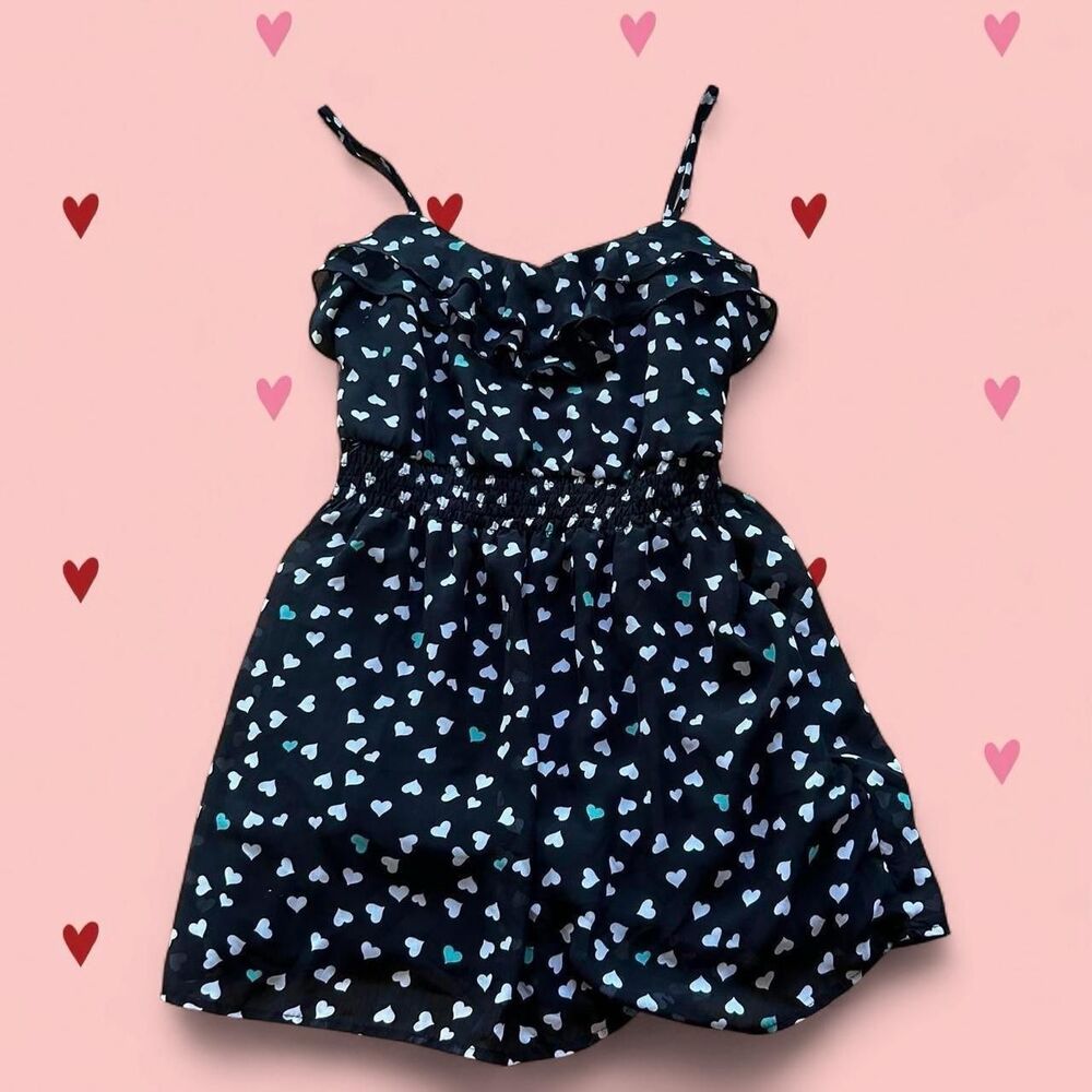 Kirra Polka Dot Hearts Dress-- Mini Dress